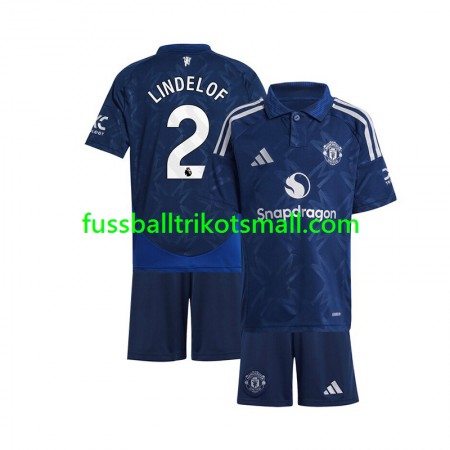 Fußballtrikots Manchester United Victor Lindelof 2 Kinder 2024-2025 Kurzarm Auswärts-trikot kaufen